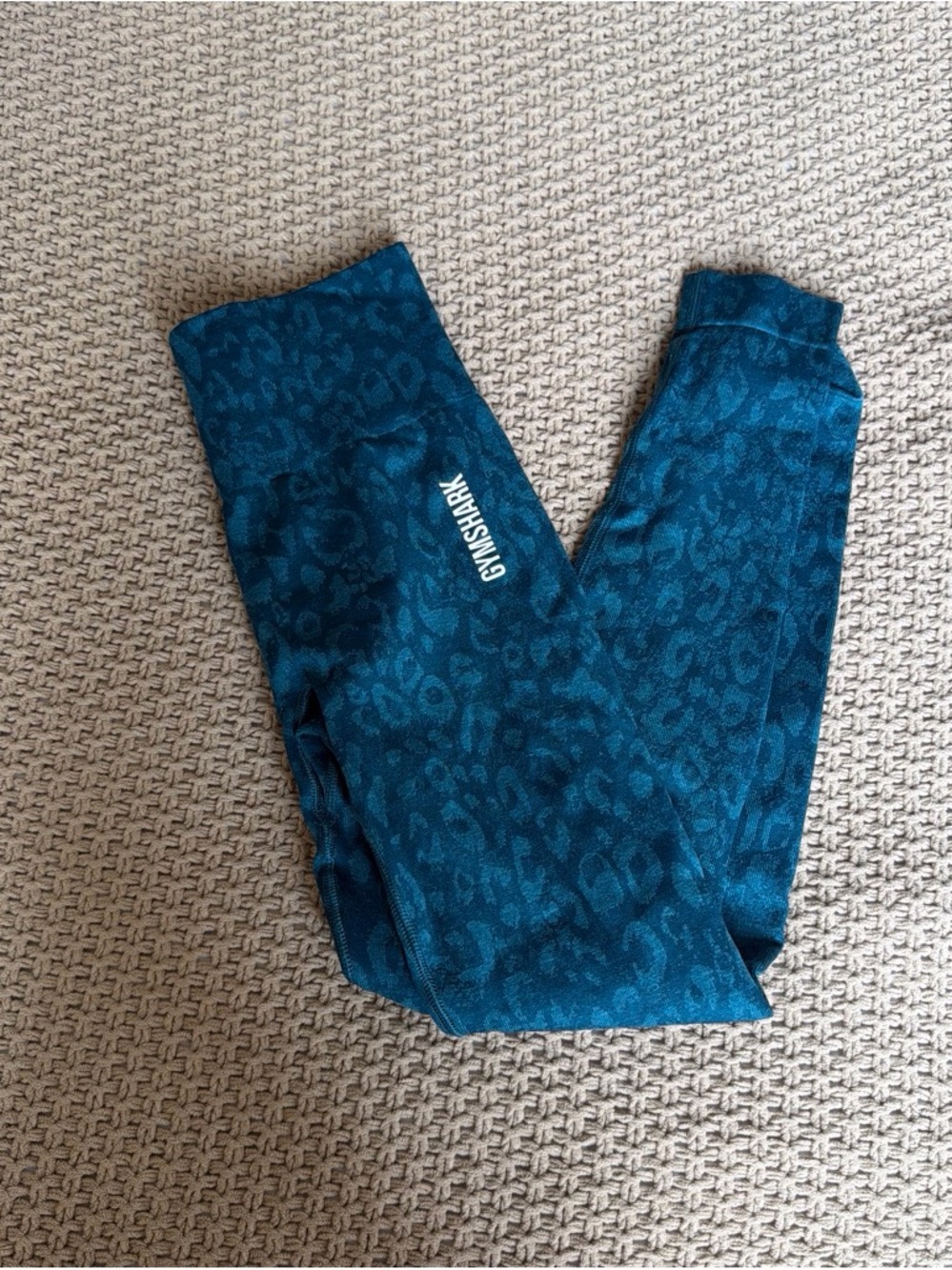 Blue Leopard Print Gymshark Leggings